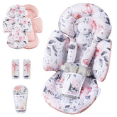 Generic Infant Car Seat Insert in pink floral, front view showing cozy head support