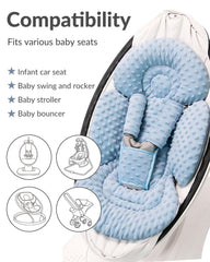 Generic infant insert dots dark blue reversible fabric close up