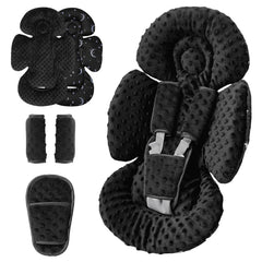 Generic infant seat insert head support improves newborn comfort during rides.