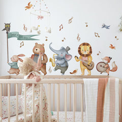 Generic Jungle Baby Animals bear wall decal adds playful charm to kids' rooms and removable.
