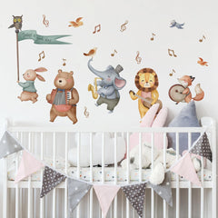 Generic Jungle Baby Animals lion wall decal brightens safari corners with peel-and-stick ease.