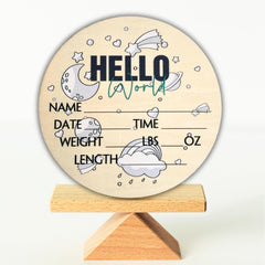Generic Personalized Baby Announcement Sign offers customization for a bespoke keepsake.