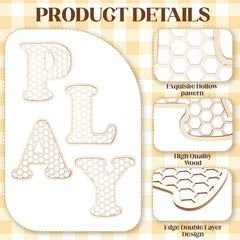 Generic rustic bohemian play sign adds warmth to living rooms and classrooms.