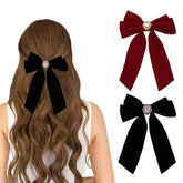 Generic velvet hair bow pack front view for everyday elegance