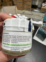 Genesis Wild Yam Root Cream application illustration, demonstrating quick absorption without residue.