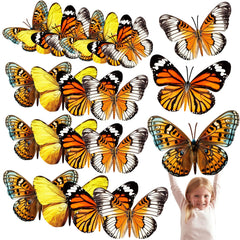 Geosar 3D monarch butterfly, large 30x21 cm size, creates a striking wall decor focal point.