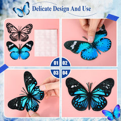 Geosar 3D monarch butterfly wall decor, medium 26x18cm, nursery backdrop