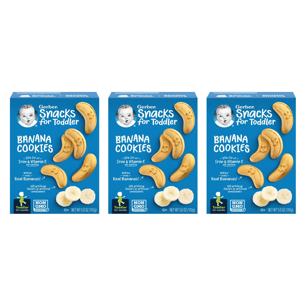 Gerber banana cookies toddler snack pack for on-the-go moments