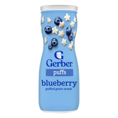 Gerber Graduates Sweet Potato puffs, convenient bite-sized treat for busy families.