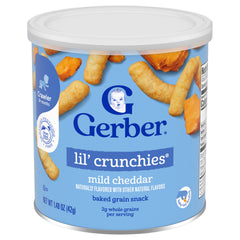 Gerber Lil' Crunchies Apple Sweet Potato bag with crisp texture.