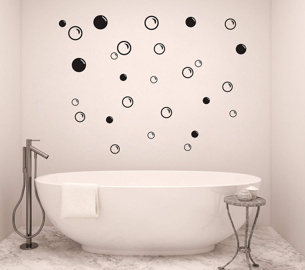 GESTYZ 90 large bubble wall decal for nursery creates playful ambience.