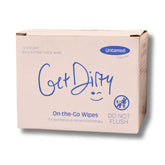 Get Dirty extra large wipes pack close-up for full-body refresh on the go