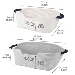 Geyecete large grey basket measuring 43 cm for multiple toys