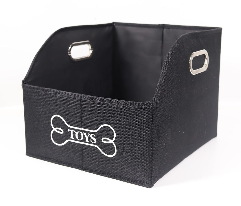 Geyecete wooden-handle storage bin for easy transport and organized spaces.