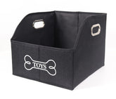 Geyecete wooden-handle storage bin for easy transport and organized spaces.
