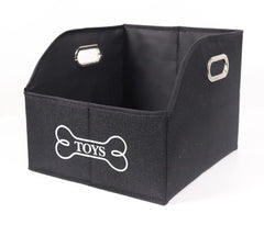 Geyecete wooden-handle storage bin for easy transport and organized spaces.