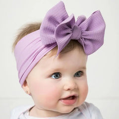 GEZISAN newborn headband nylon bow on toddler for everyday softness.