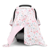 GFU Baby car seat cover with soft minky for warm protection on the go.