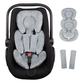 GFU infant car seat insert provides head and body support for secure travel.