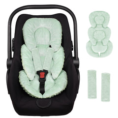 GFU infant car seat insert head and body support for newborn comfort in car seats.