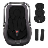 GFU infant car seat insert head and body support keeps baby aligned on rides