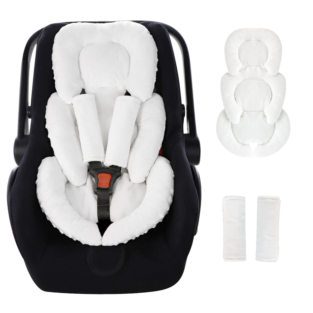 GFU infant car seat insert provides head and body support for newborn rides