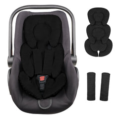 GFU infant car seat insert head and body support keeps baby aligned on rides