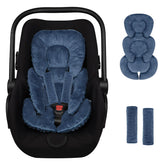 GFU infant car seat insert head support provides gentle cradle for newborns.