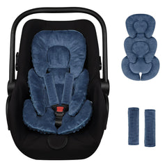 GFU infant car seat insert head support provides gentle cradle for newborns.