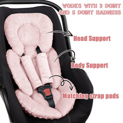 GFU infant seat insert double-sided fabric offers seasonal comfort with breathable materials.