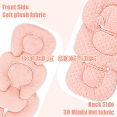 GFU infant stroller mat orange side view highlights double-sided comfort for versatile use.