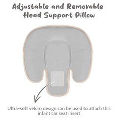 GFU reversible plush and 3D fabric insert keeps baby cool and comfortable.