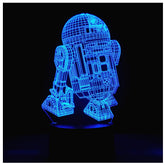 Gfytdxe 3D Illusion Panel Night Light displaying seven colors for ambient lighting.
