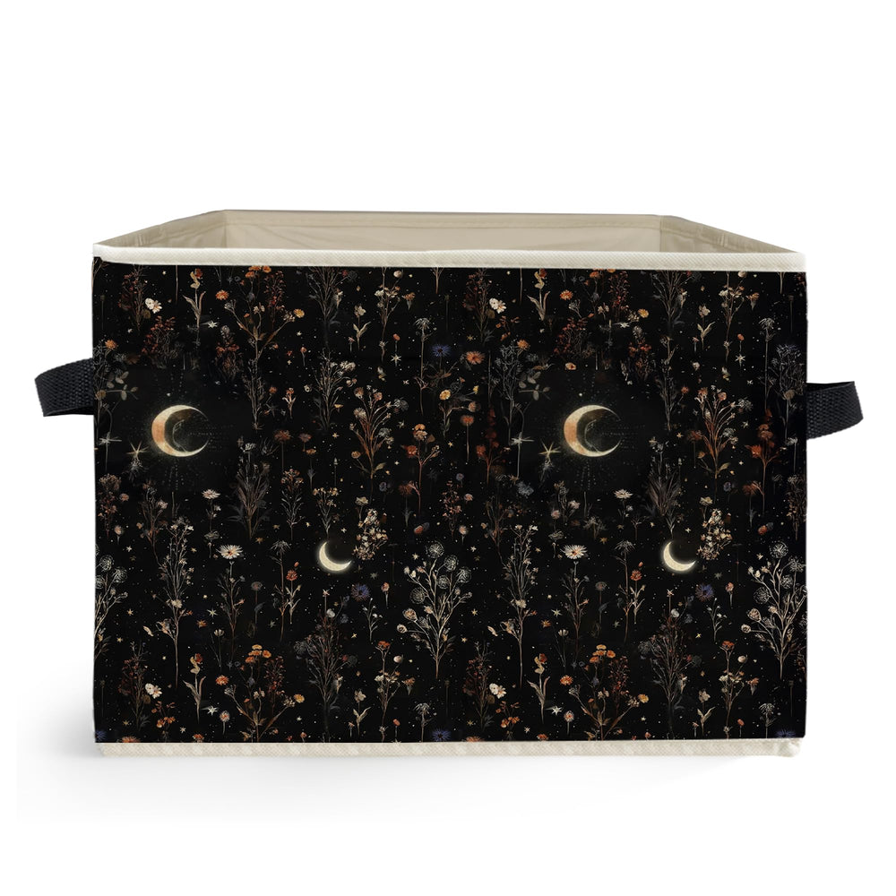 Ghoaoivo Dark Witchy Moon storage bin on shelf, ideal for closet organization.
