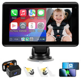 GIFEHU baby car camera on 7in screen enables safer monitoring during drives.