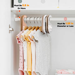 Giftacity 6-9 months dividers support steady closet organization as baby grows.