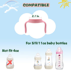 Giftophilia ergonomic grip handles promote easy hold for little hands during feeding sessions.