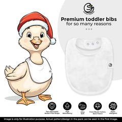 Giggly Goose absorbent bib with fleece backing to stay dry.
