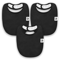 Giggly Goose 3-pack bibs on package showing convenient mealtime solution.