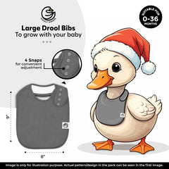 Giggly Goose bibs stylish neutral designs complement any outfit.