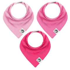 Giggly Goose bandana bib front view with ultra-soft cotton for gentle skin contact.