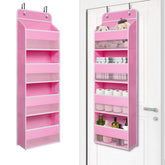 Giraffe Creation over door organizer with four pockets keeps essentials organized and reachable