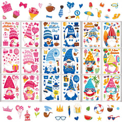 gisgfim Mother's Day gnome window clings brighten windows for festive celebrations.