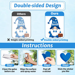 gisgfim summer gnome stickers bring seasonal charm to glass doors and desks.
