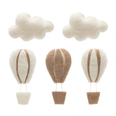 Glaciart One hot air balloon wall decor creates a playful focal point in the nursery.