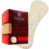 GladRags natural night pad provides heavy-flow coverage for overnight comfort.