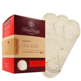 GladRags organic undyed cotton pads pack—eco-friendly, reusable care essentials.