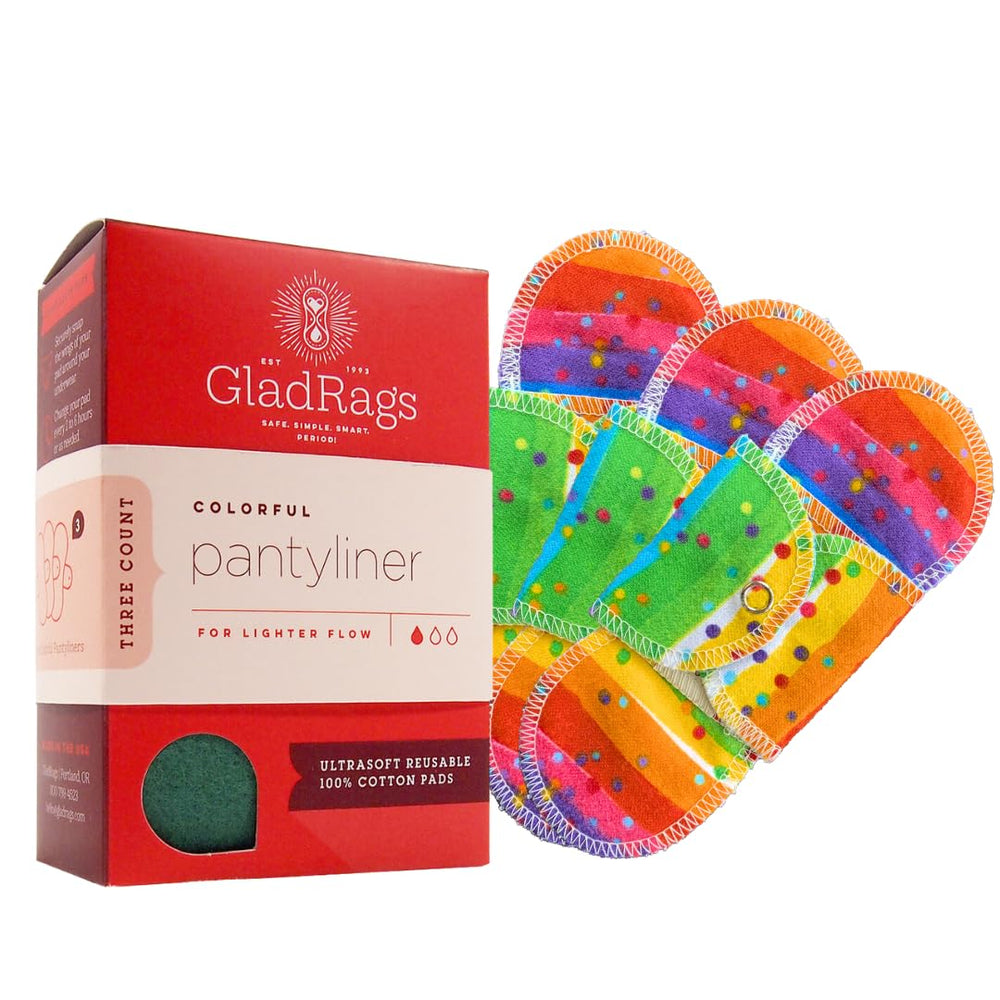 GladRags Pantyliner with wings offers light protection for everyday wear.