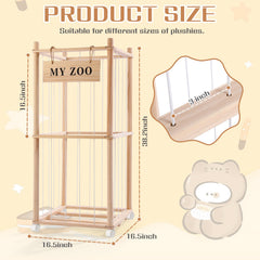 GLDZI wooden frame with elastic cords provides durable, flexible toy containment.