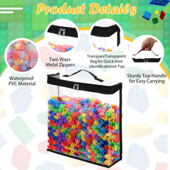 GliCraft top-handle clear bag for toys simplifies carrying and organizing.